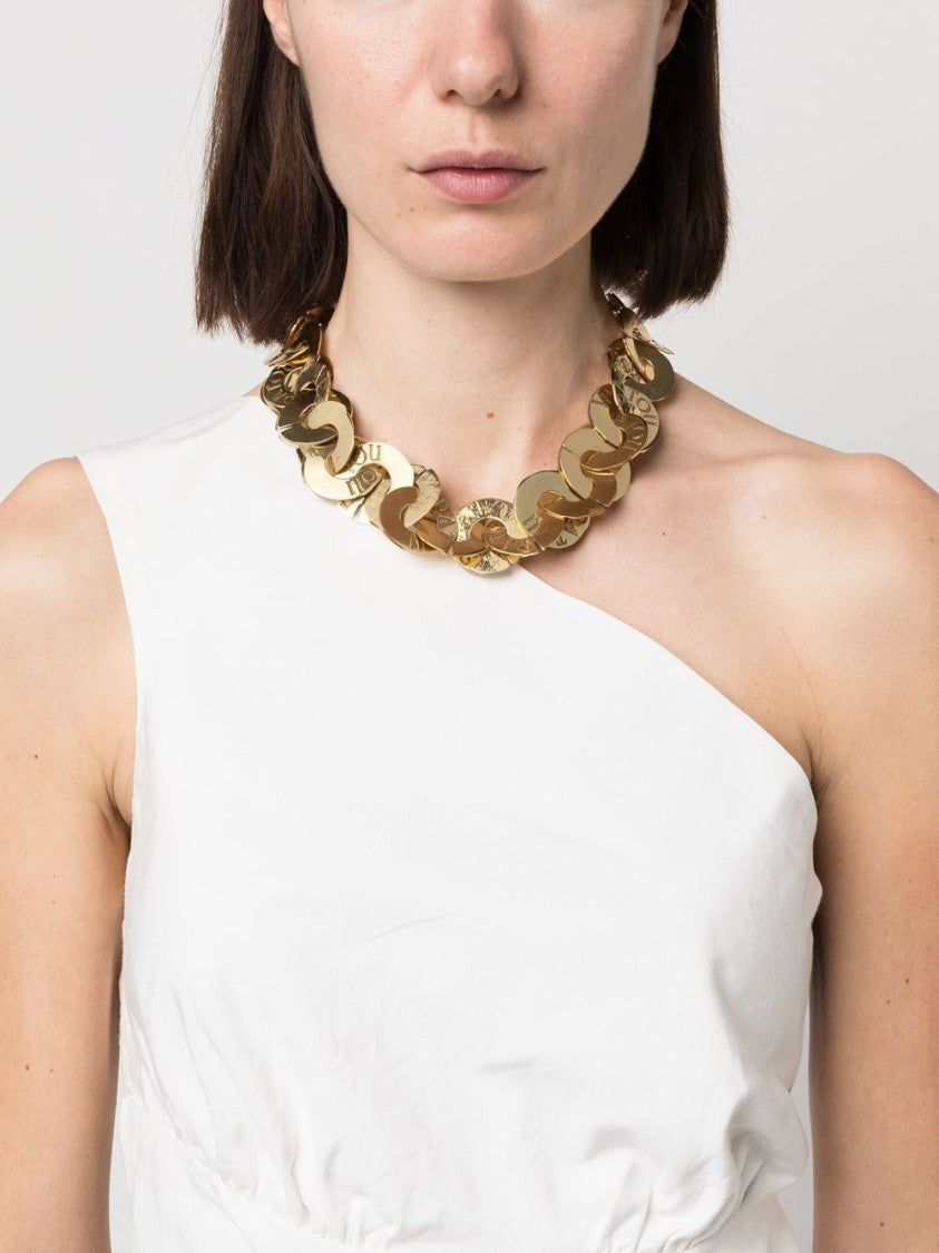 Patou Logo-Engraved Coin Necklace