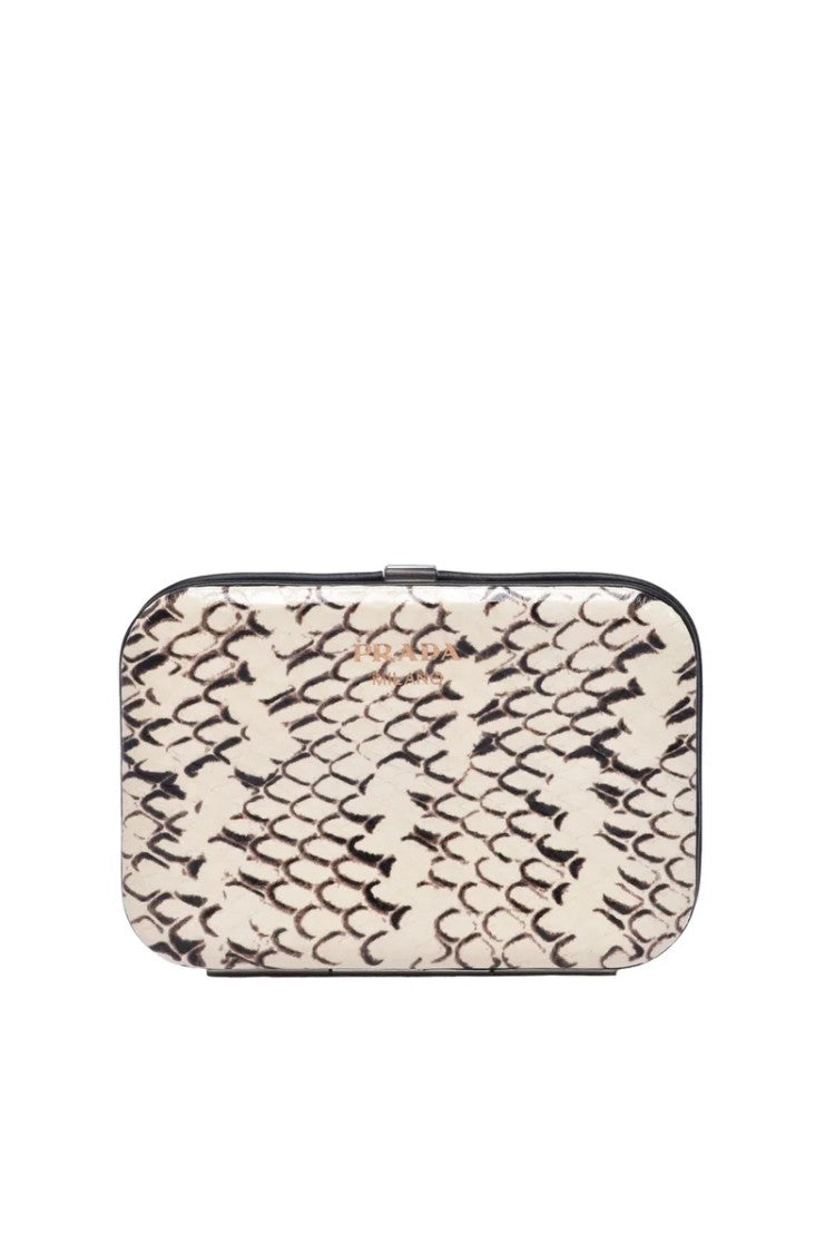 Prada Rigid Card Holder - White