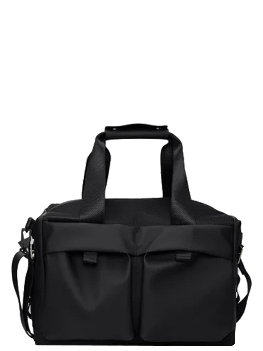 Rains Rectangular Black Tote Bag