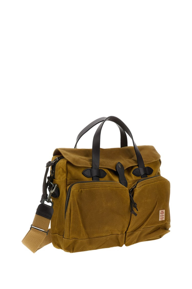 Filson Durable Briefcase With Padded Laptop Divider And Trolley Strap