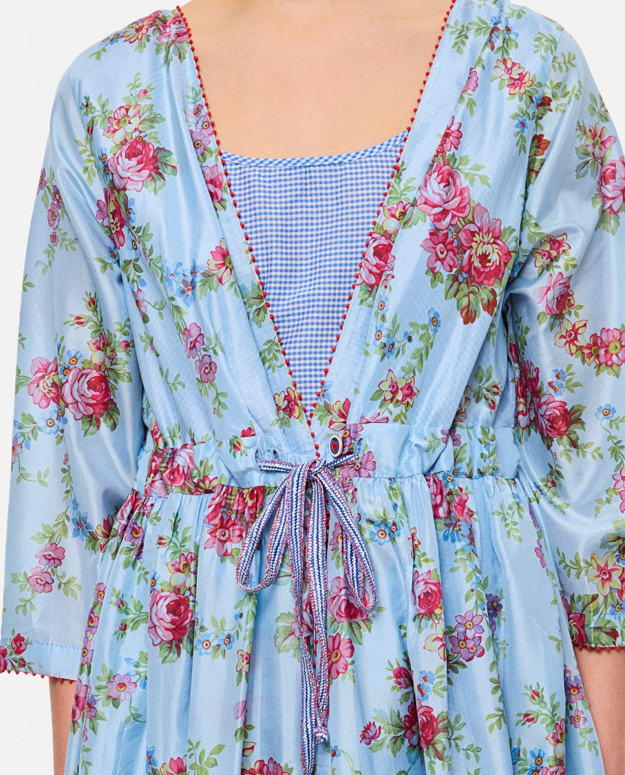 Pero Blue V-Neck Maxi Dress