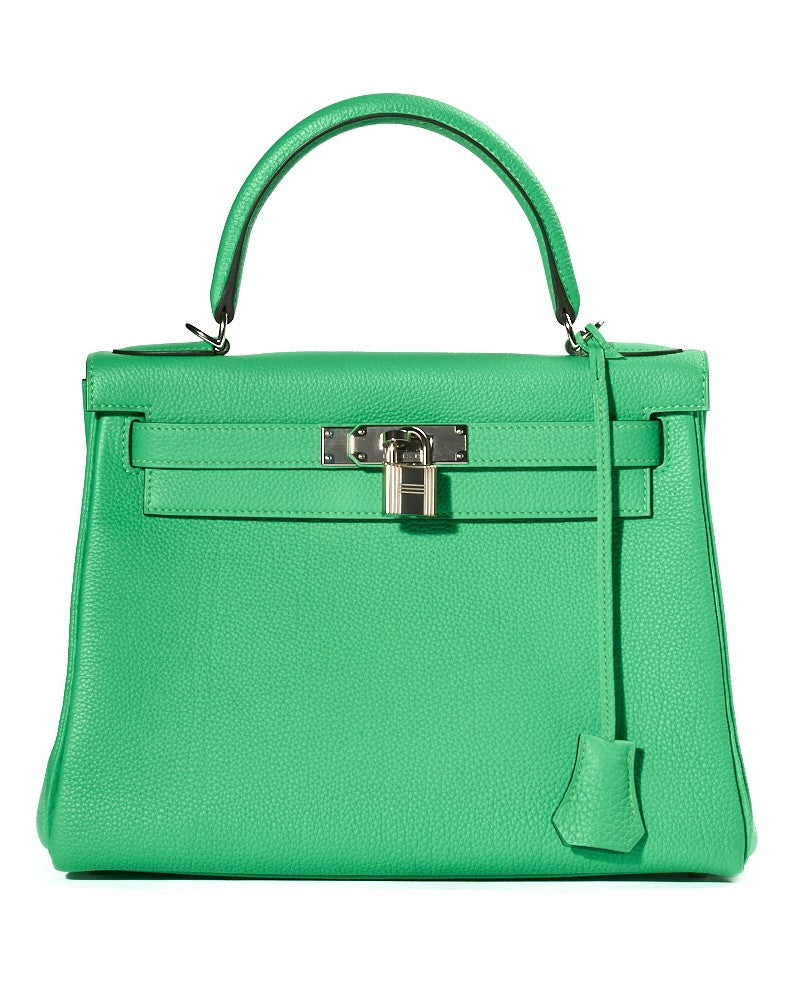 Hermès Kelly Bag 28 Returns Togo Green