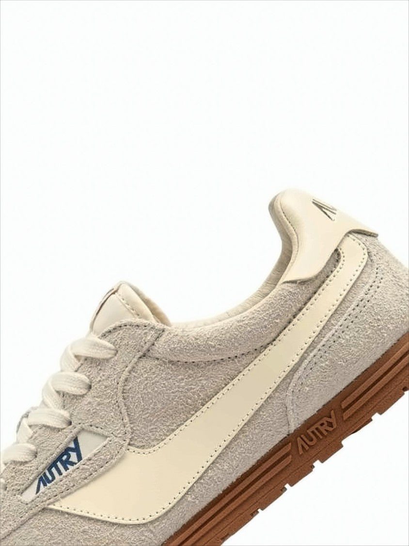 Autry Textured Suede Low-Profile Sneakers