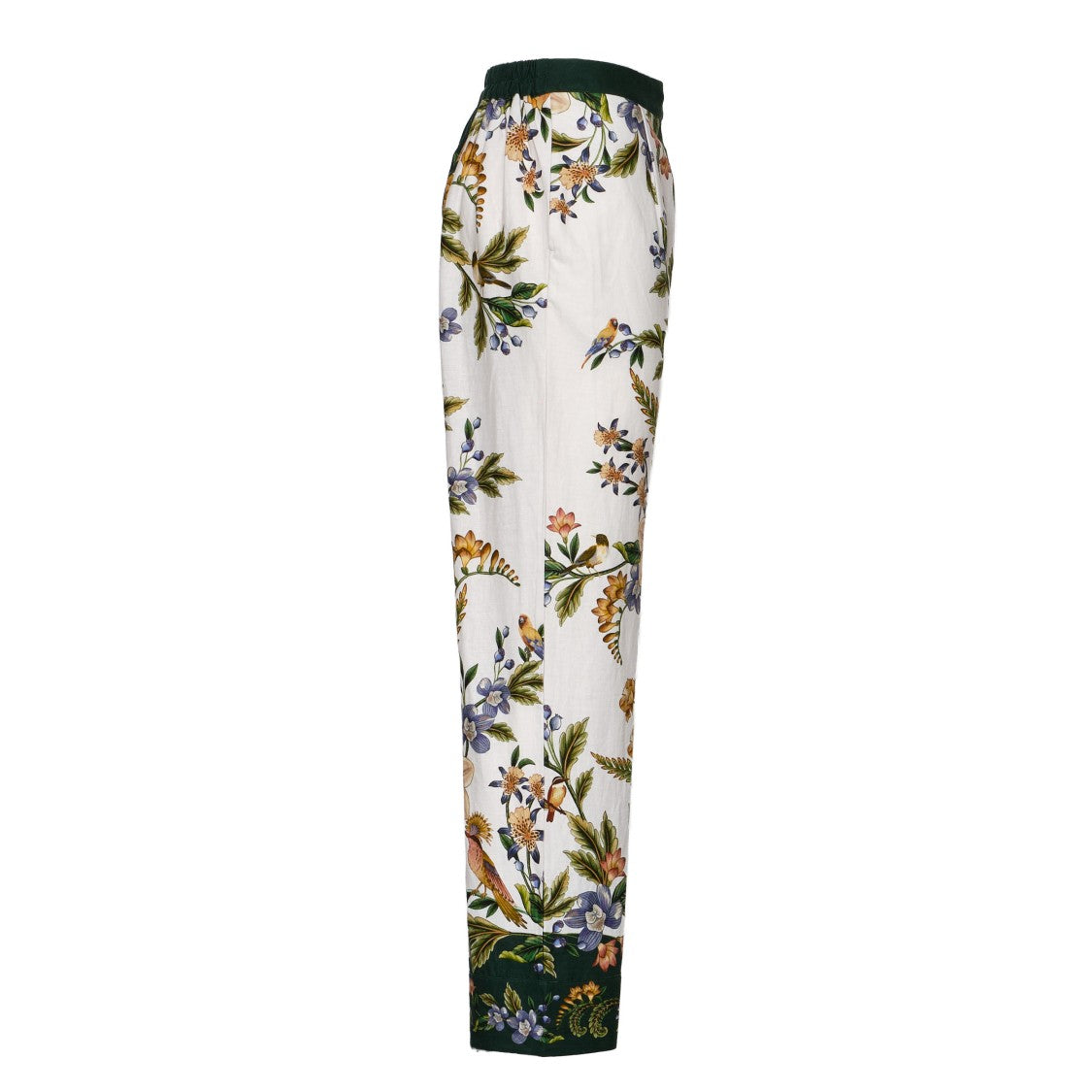 Farm Rio Nature Sand Floral Euroflax Linen Pants