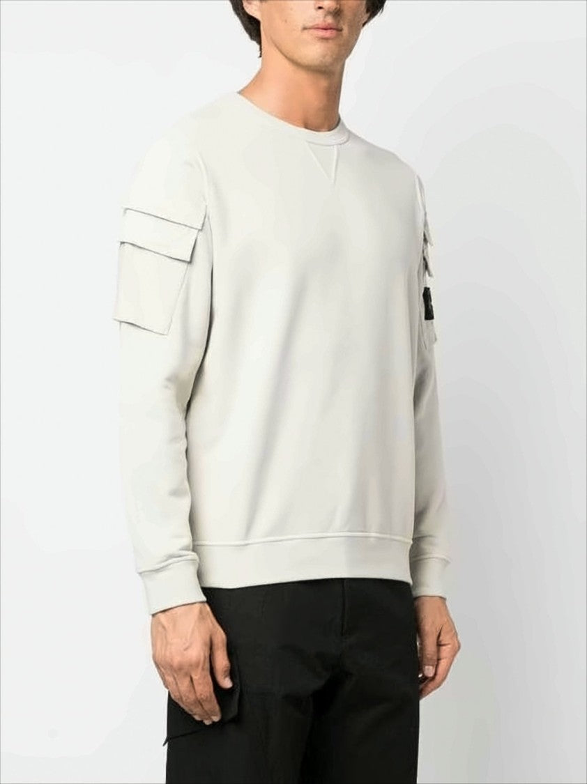 Stone Island Utility-Inspired Long Sleeve Sweatshirt With Design
