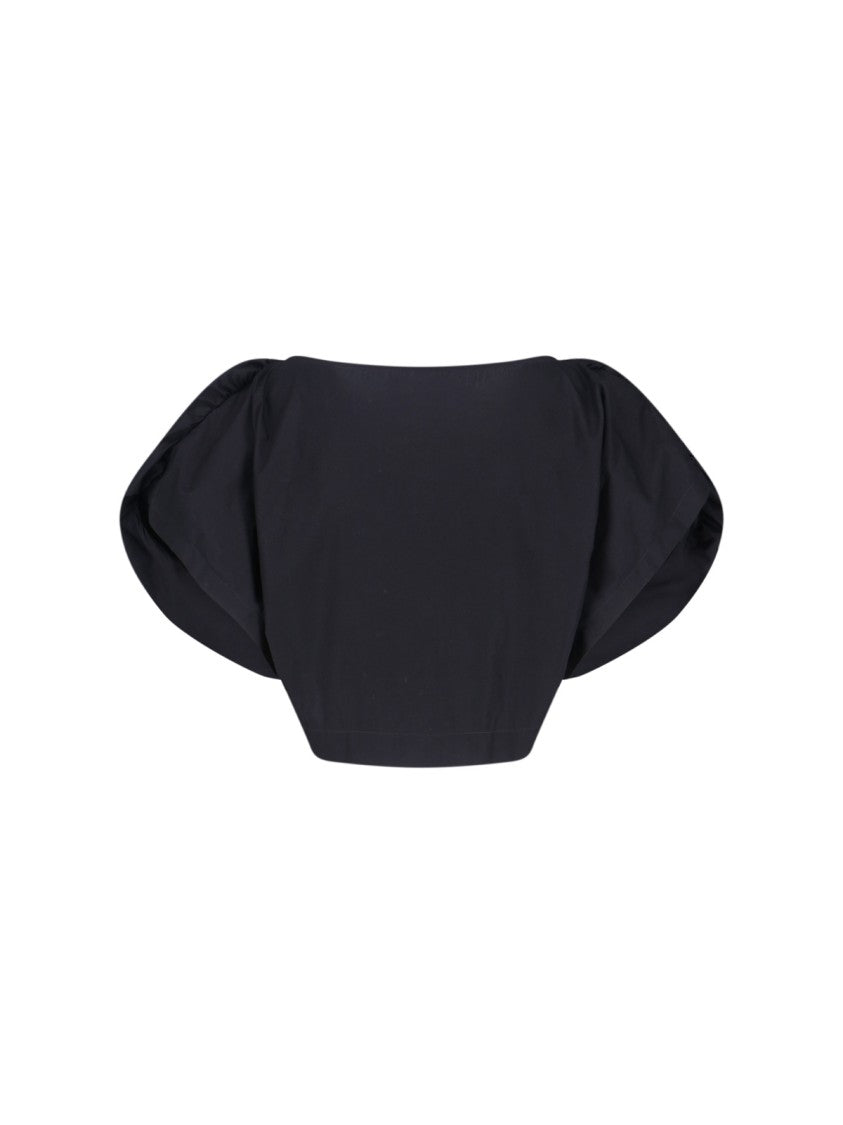 Vivienne Westwood Puffed Sleeve Black Organic Cotton Top