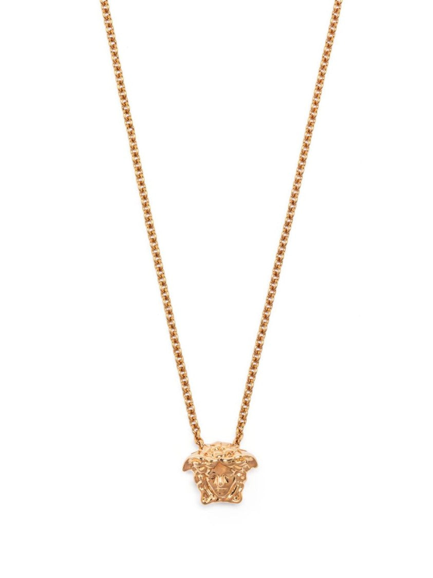 Versace Medusa Head Motif Cable-Link Brass Necklace