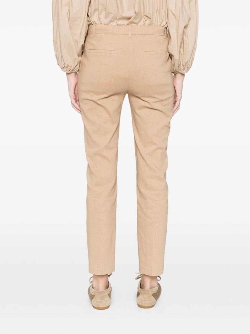 Pinko Beige Tailored Straight-Leg Pants