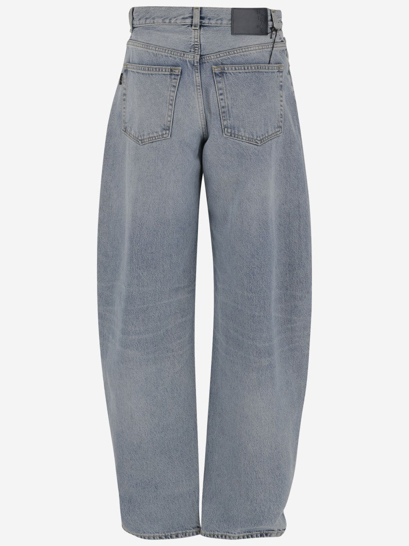 Haikure Loose-Fit Cotton Denim Jeans With Classic Five-Pocket Design