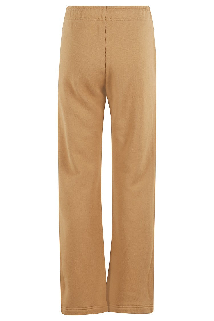 Autry Walnut Cotton Sweatpants With Applique Logo And Adjustable Waistband