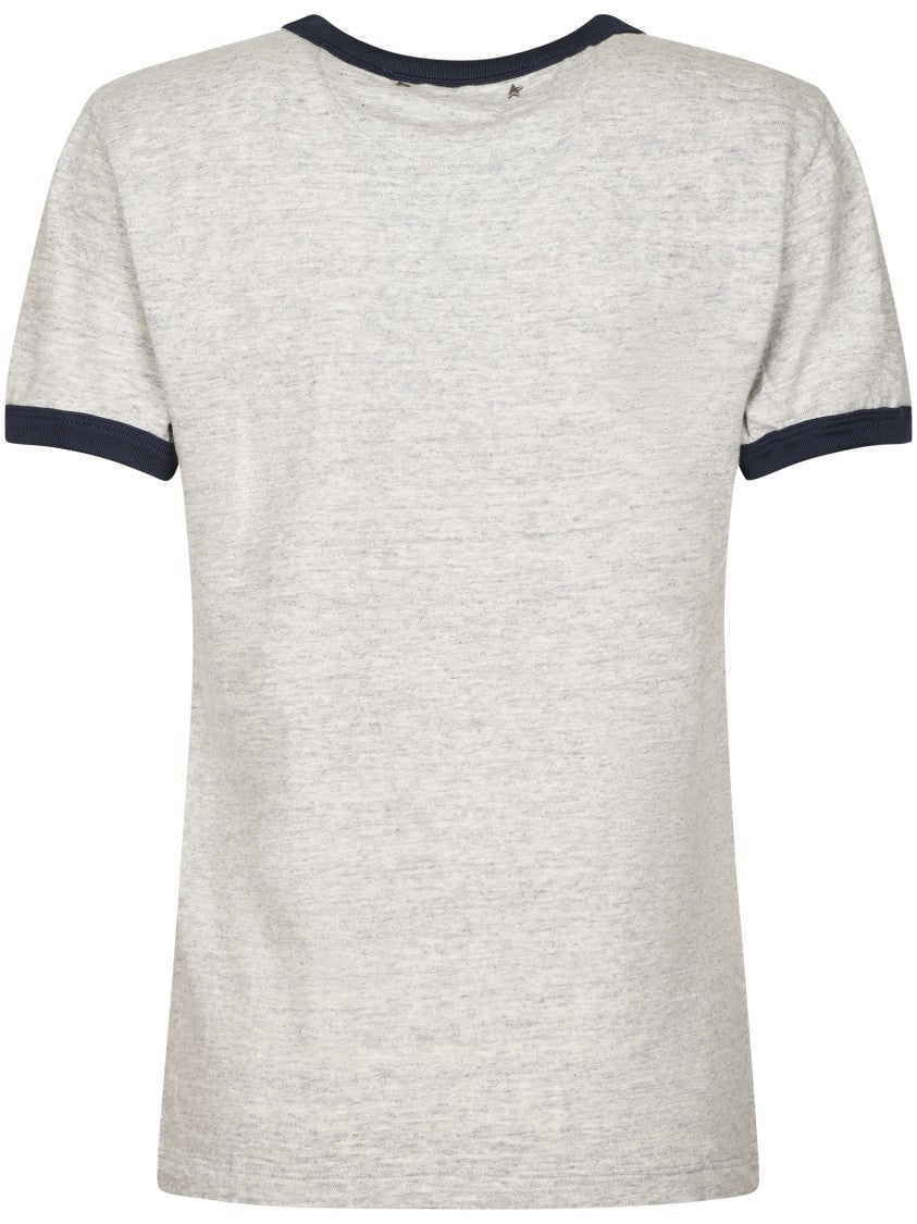 Golden Goose Journey Printed Slub Cotton Slim Long T-Shirt