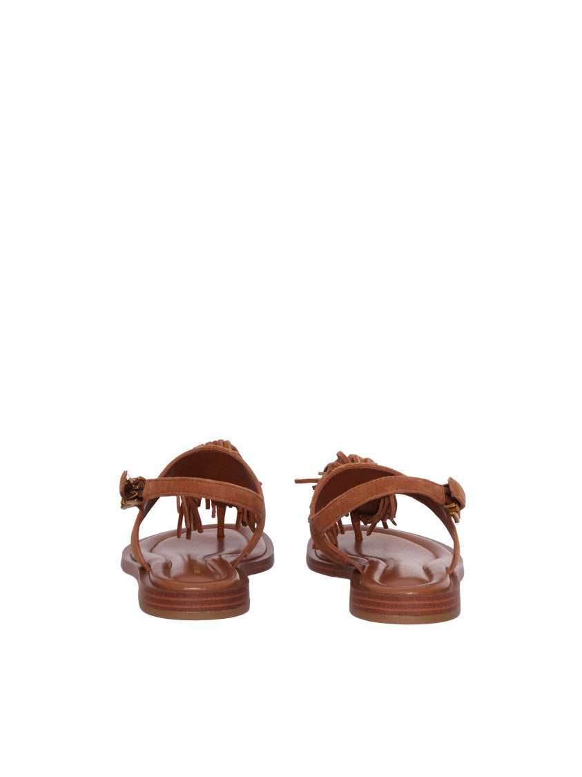 Michael Kors Indra Fringed Ankle Strap Sandals