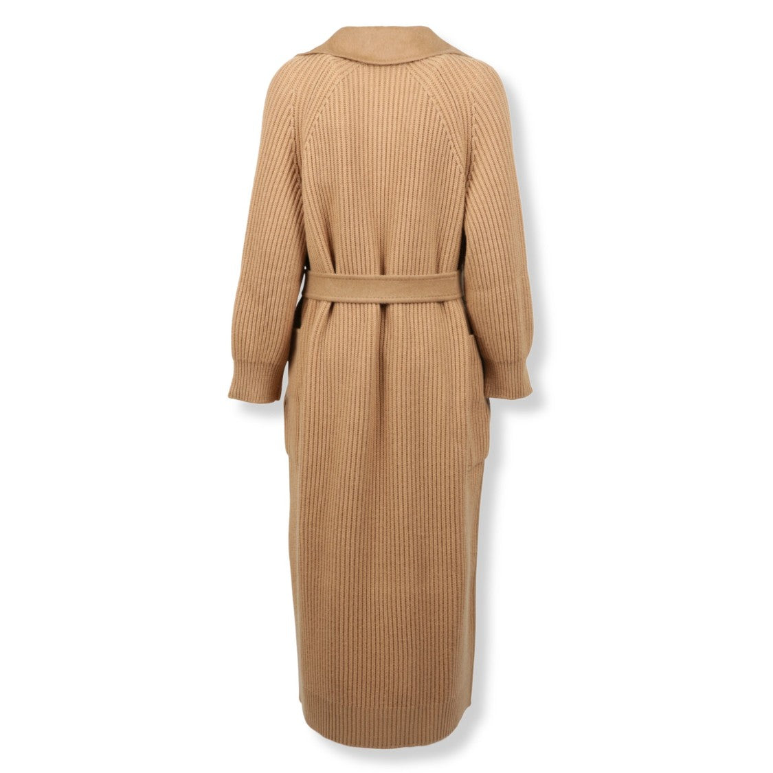 Max Mara Berard Belted Rib-Trim Coat