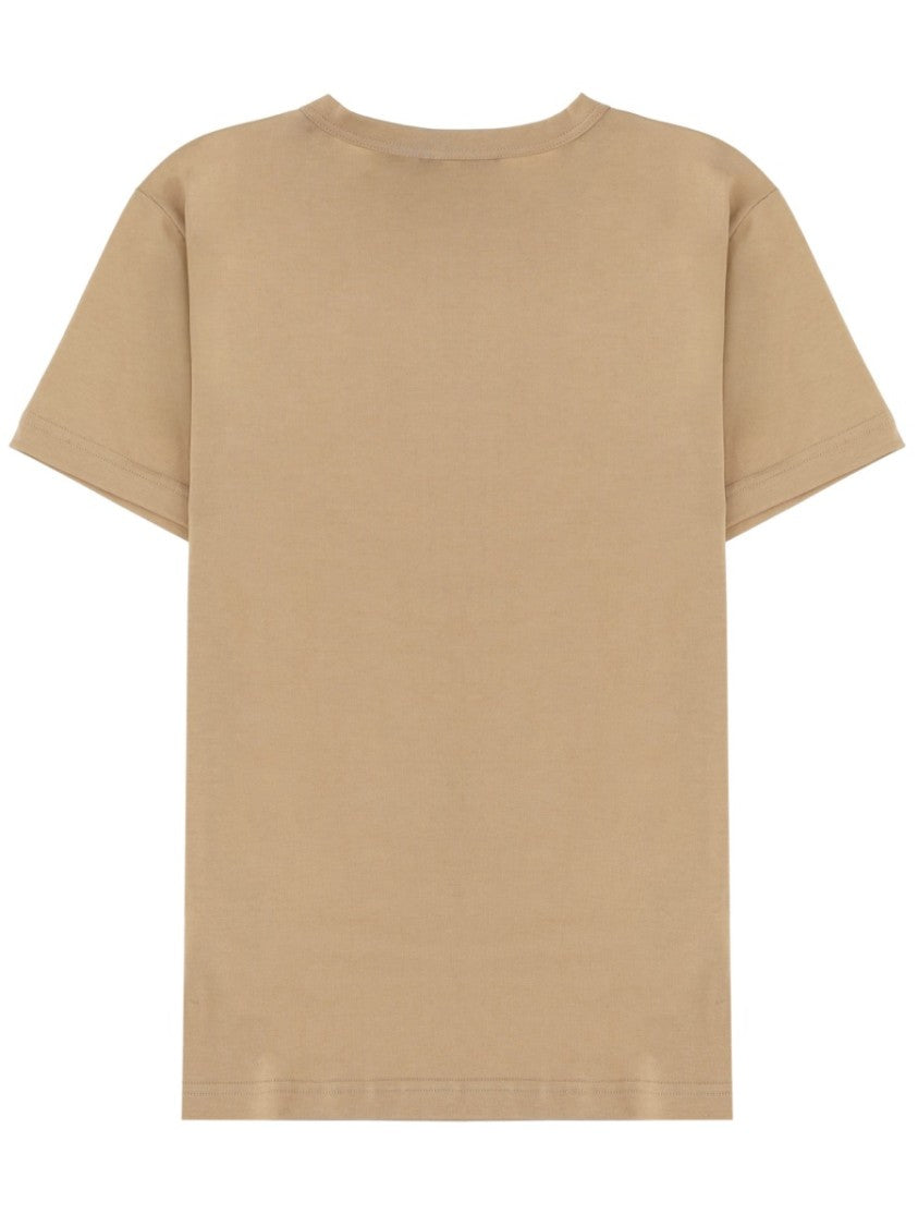 Fabiana Filippi Solid Brown Cotton Relaxed T-Shirt