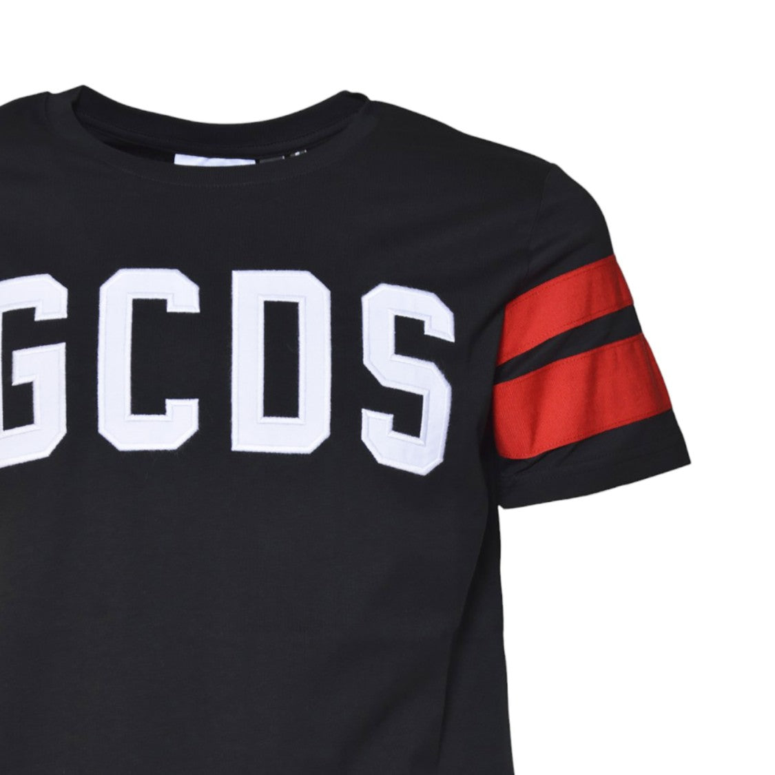 Gcds Black Regular-Fit Cotton Logo T-Shirt