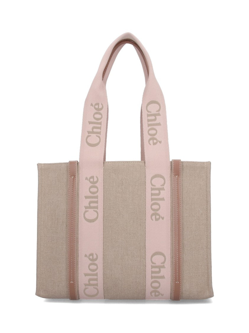 Chloé "Woody" Tote Bag Beige