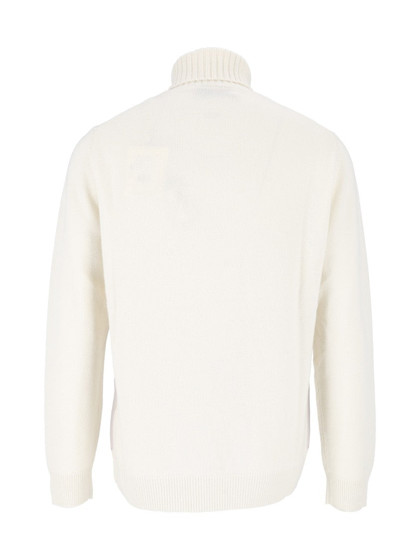 Ballantyne Argyle High-Neck Cashmere Turtleneck Sweater