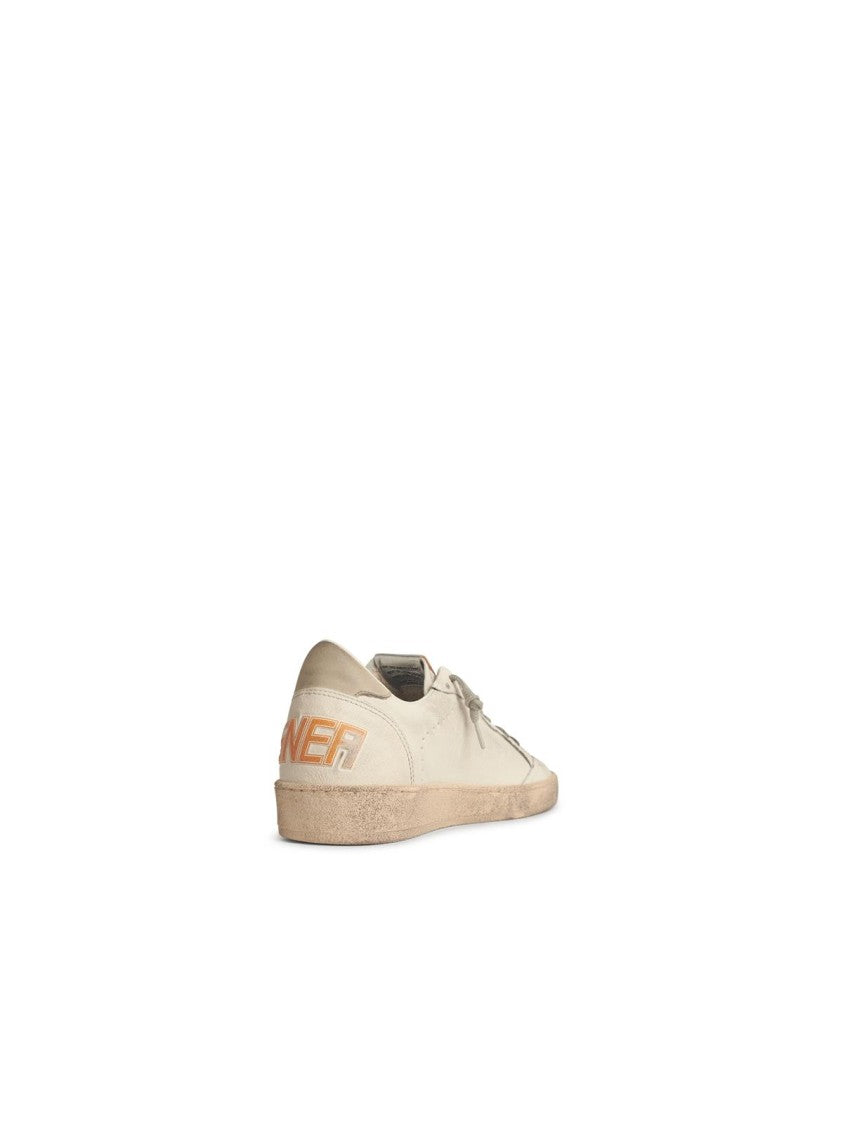 Golden Goose White Leather Ball-Star Sneakers