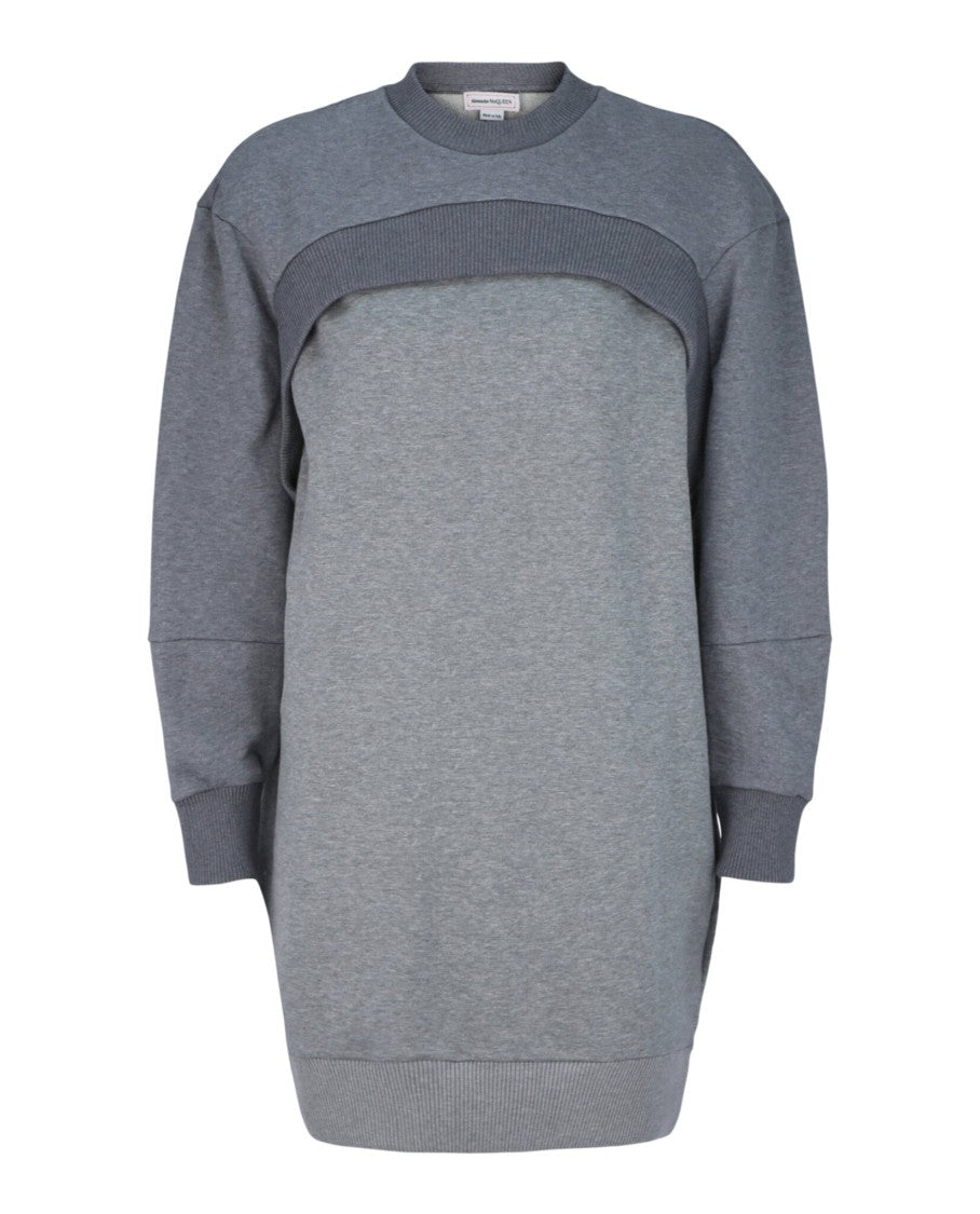 Alexander Mcqueen Embroidered Logo Sweatshirt Dress