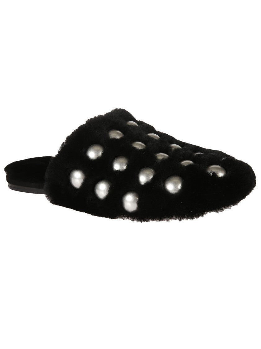 Alexander Wang Ciabatta Con Pelo Black Mules