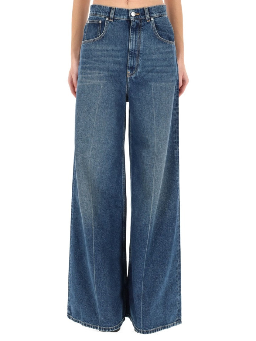 Stella Mccartney Wide-Leg Blue Denim Jeans