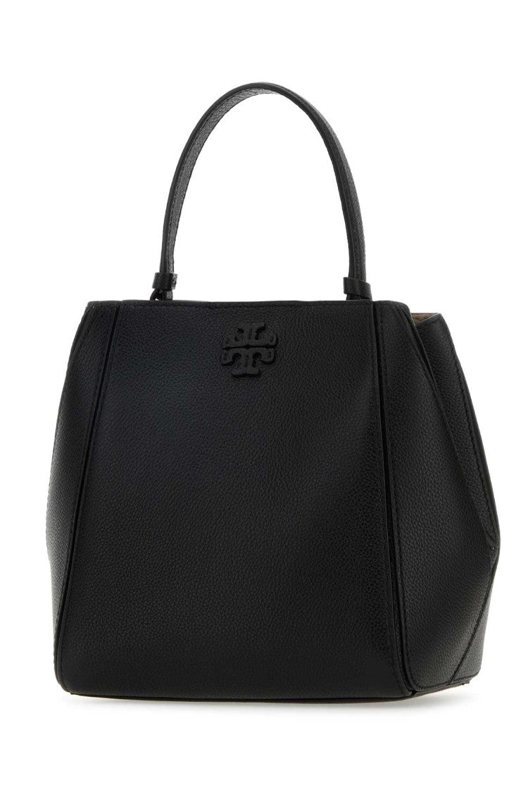 Tory Burch Black Leather Small Mcgraw Handbag