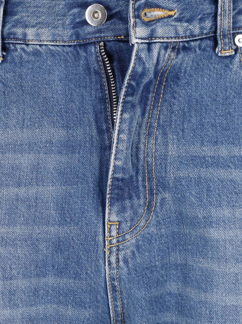 Berner Kuhl Blue Straight Denim Cotton Five-Pocket Jeans