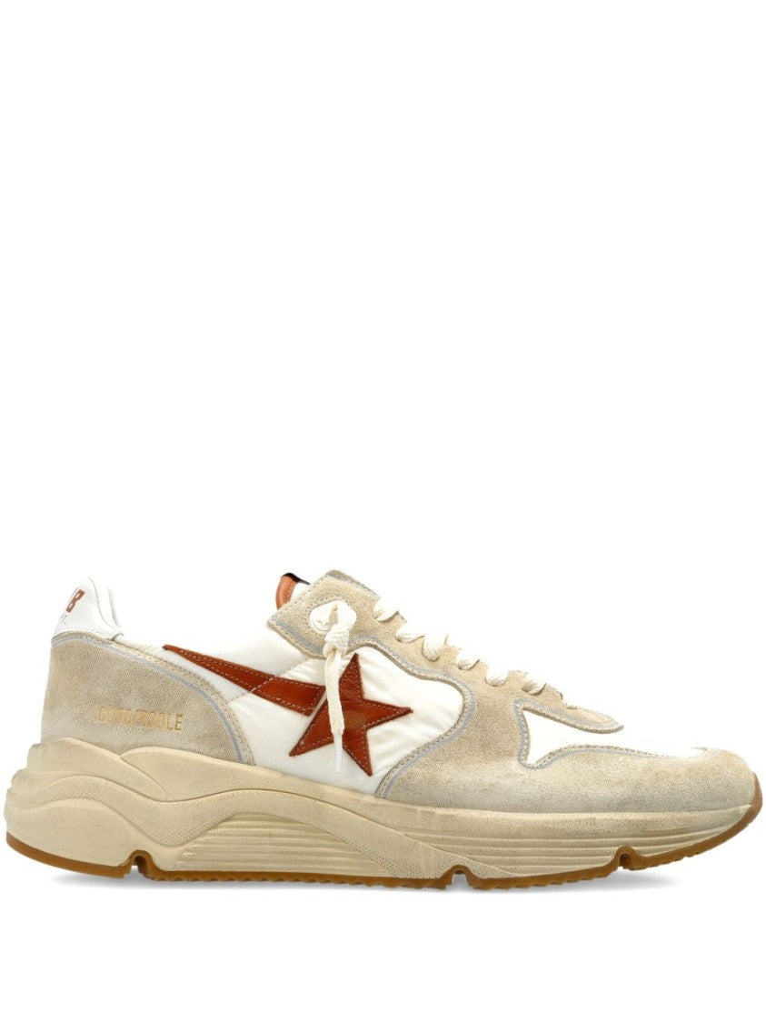 Golden Goose Silk And Nylon Contrast Panel Sneakers