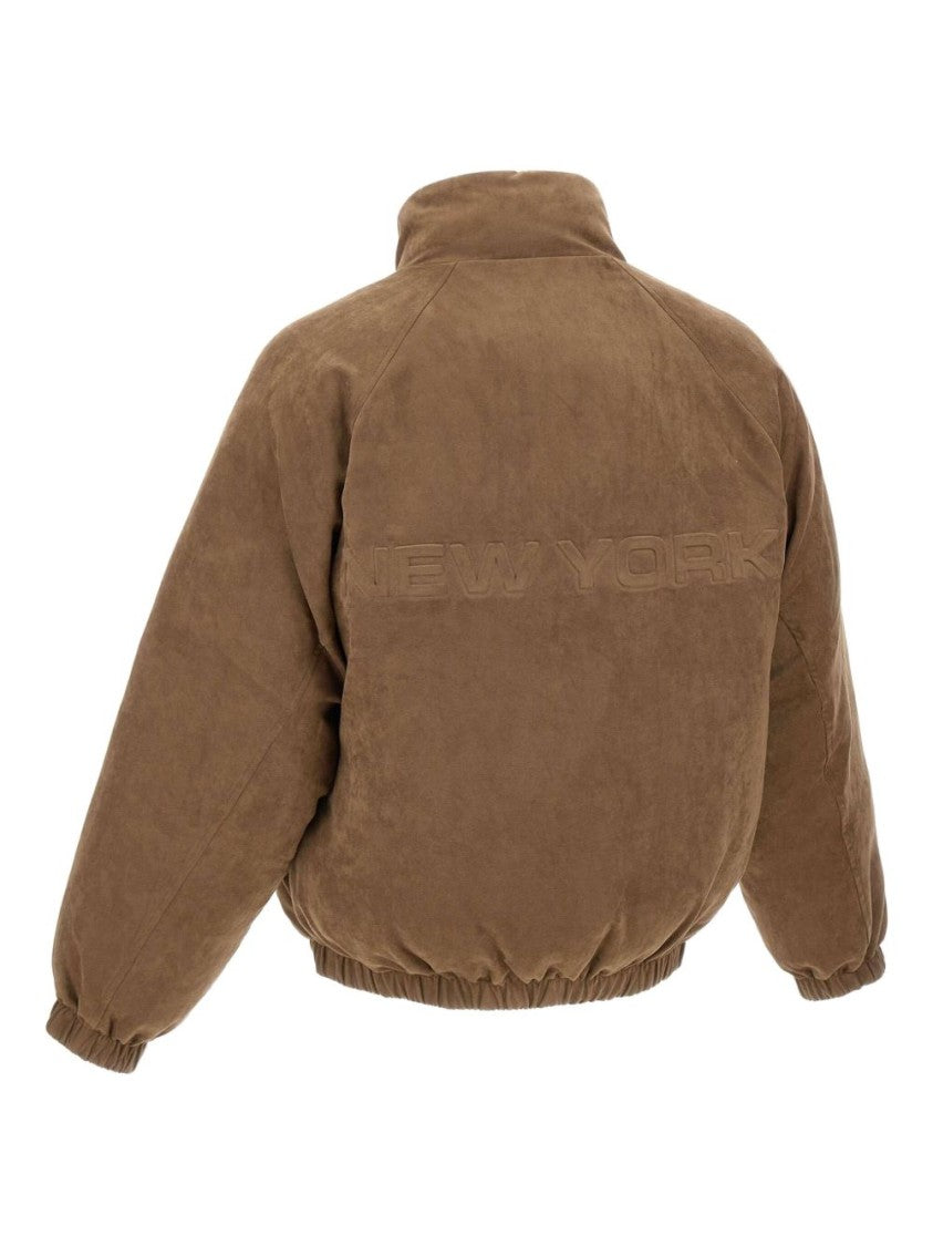 Emporio Armani Reversible Camel Suede Bomber Jacket