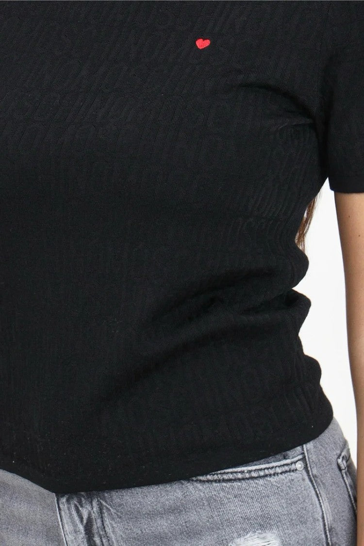 Moschino Couture Virgin Wool Tops - Black