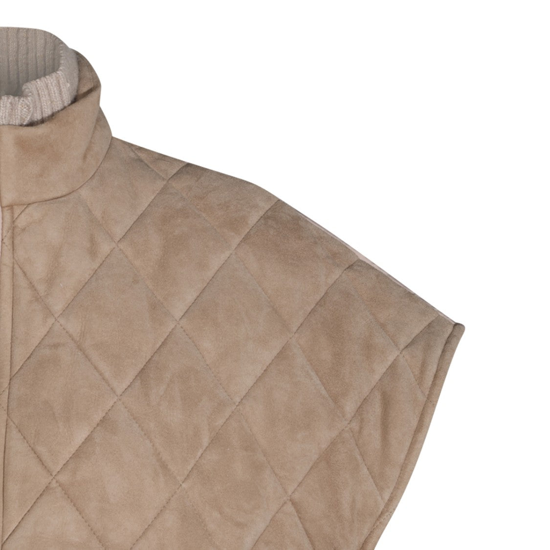 Fabiana Filippi Sleeveless High Collar Quilted Jacket