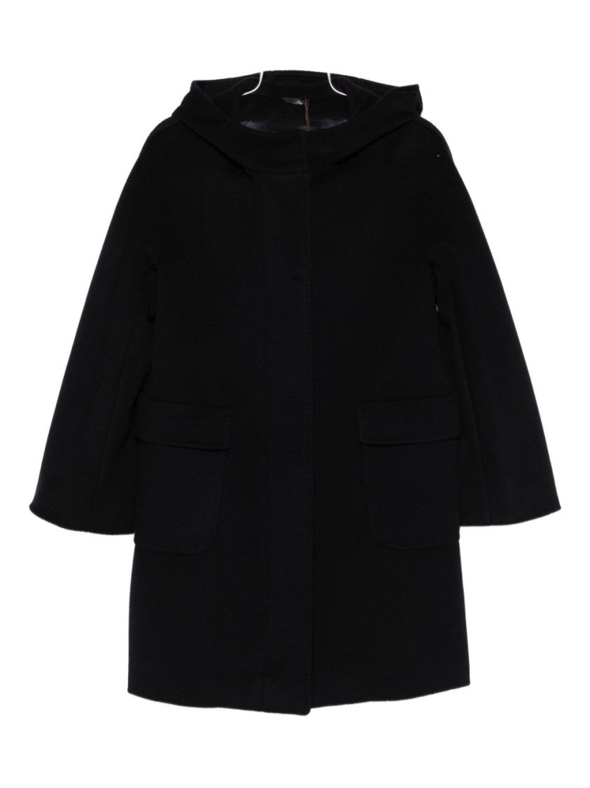 Cinzia Rocca Cinzia Rocca Nero Coat With Hood