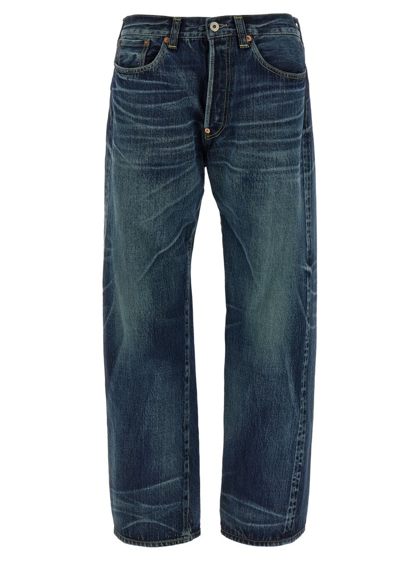 Junya Watanabe Stonewashed Denim Jeans With Textured Finish
