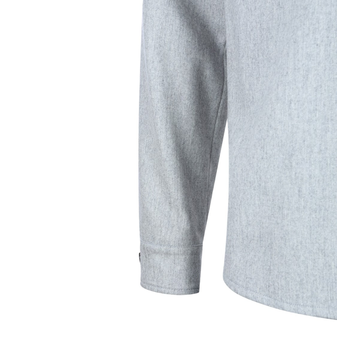 Eleventy Light Grey Long-Sleeve Shirt With Classic Collar