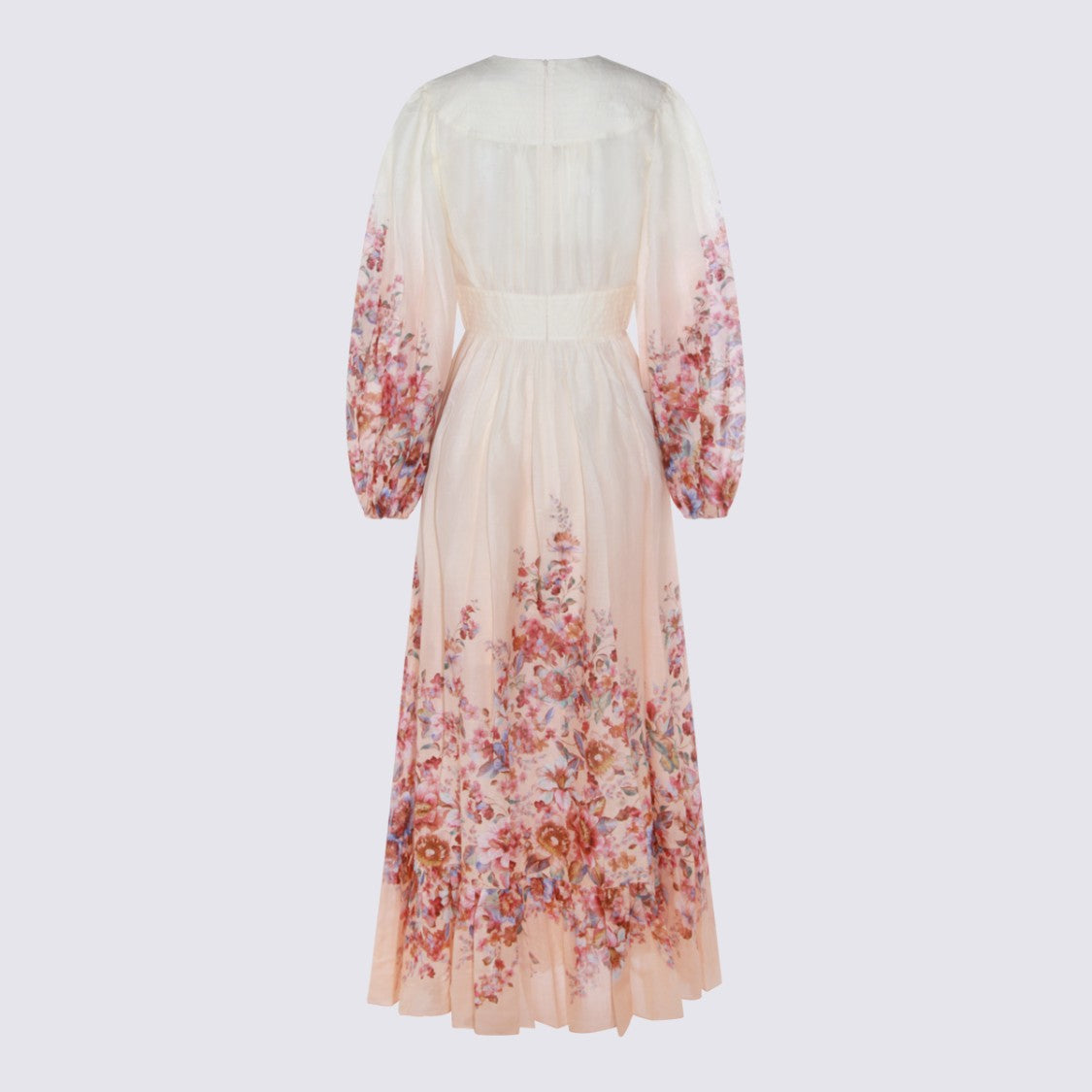 Zimmermann Ivory Floral Cotton Dress