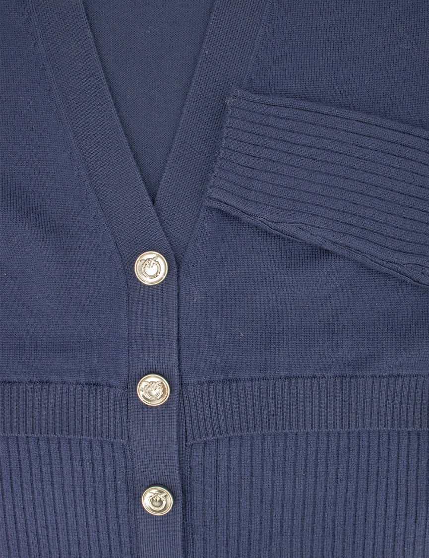 Pinko Fitted Navy Blue Short Dress