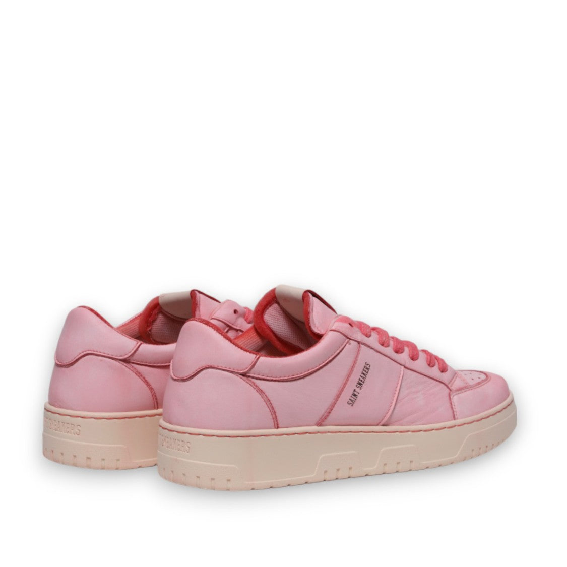 Saint Sneakers Sneakers In Soft Faded Red Leather