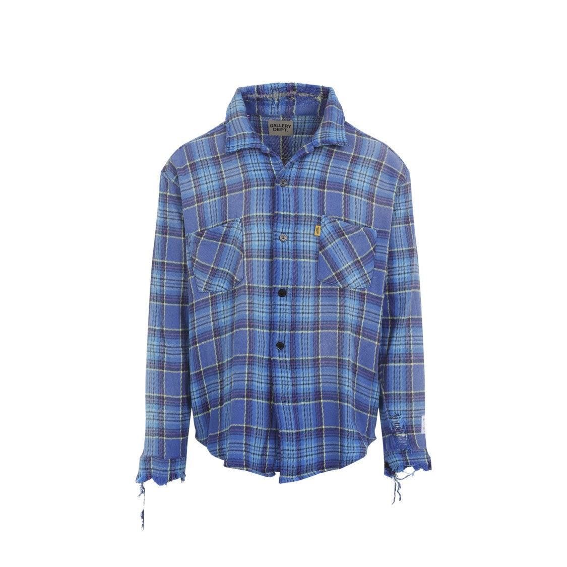 Gallery Dept. Multicolour Plaid Cotton Shirt With Distressed Finish