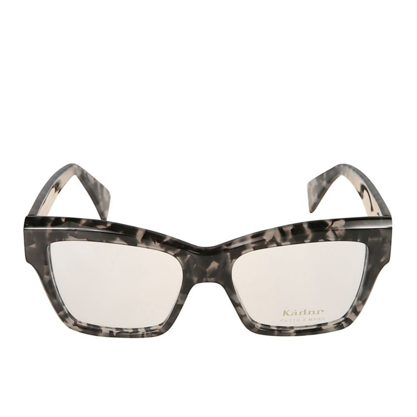 Kador Charm Tortoiseshell Square Frame Eyeglasses With Gold Branding