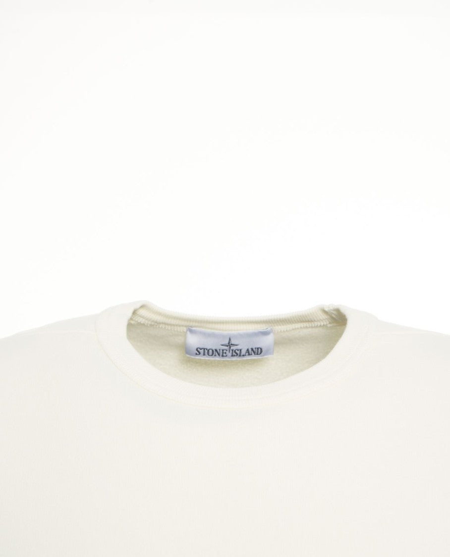 Stone Island Classic White Sweatshirt