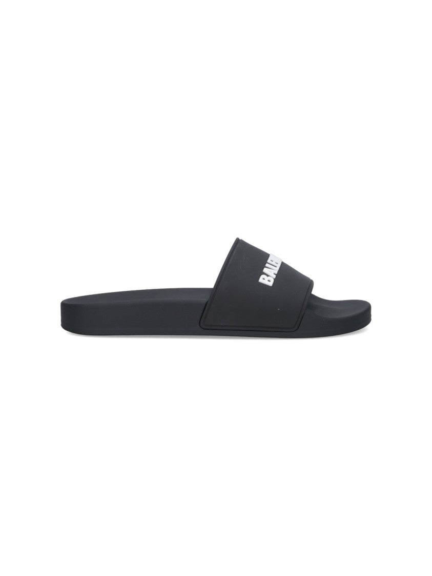Balenciaga "Pool" Slide Sandals – Black