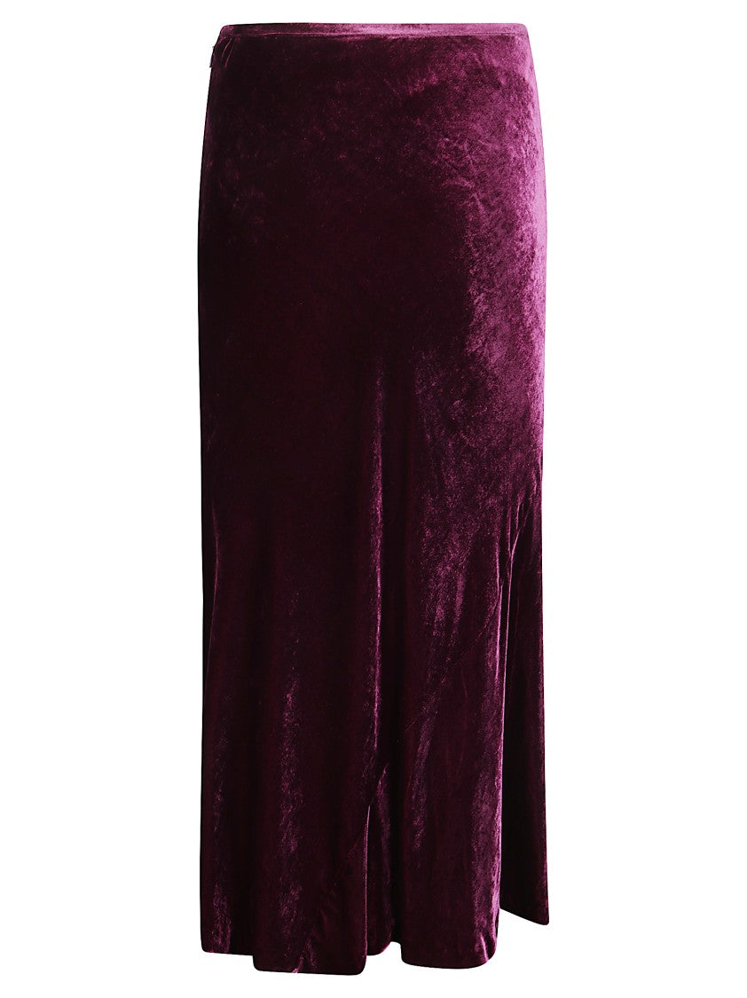 Dries Van Noten Long Velvet Midi Skirt