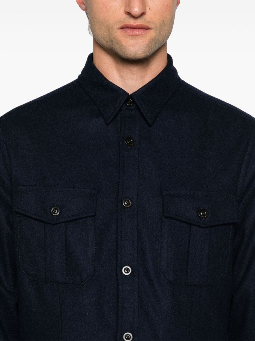 Boglioli Navy Blue Wool Jacket