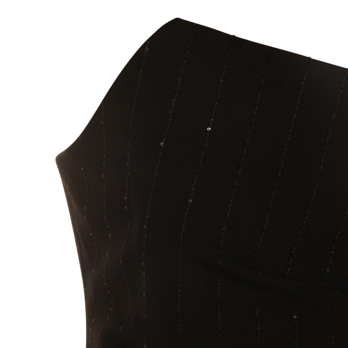 Nissa Asymmetrical Black Top With One-Shoulder Design