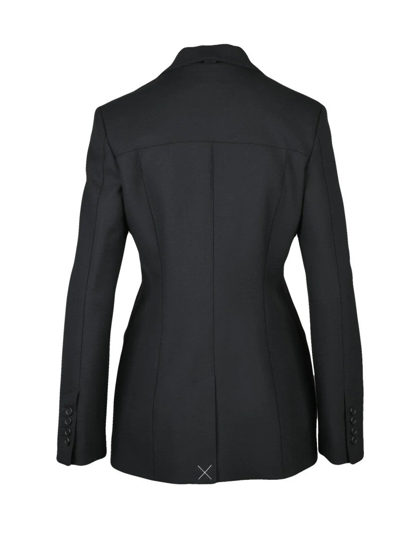Off-White Black Polyester-Blend Cargo Jacket