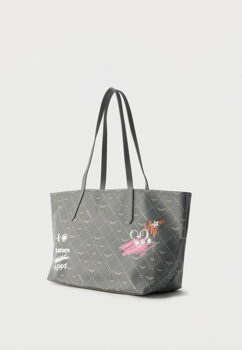 Zadig & Voltaire Medium Tote Bag With Graffiti Prints