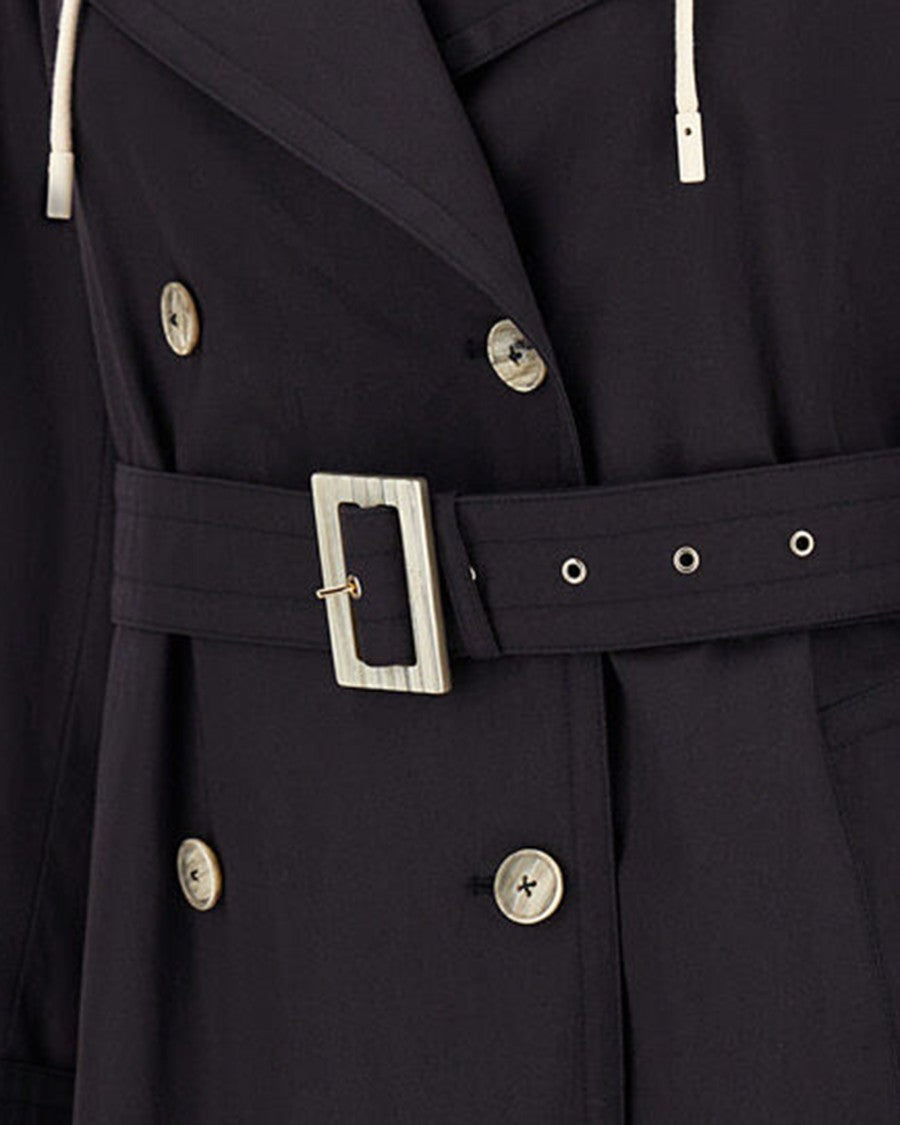 Herno Navy Blue Trench Coat