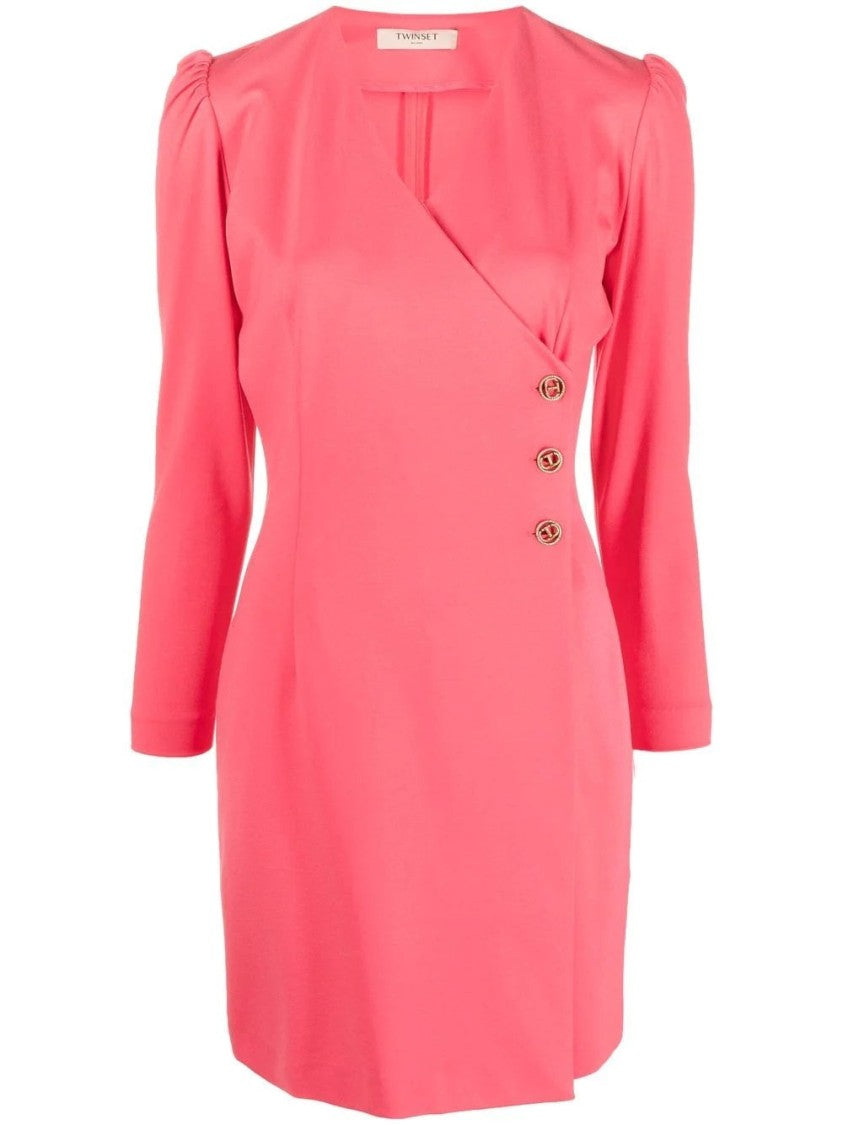 Twin-Set Fitted Wrap Dress