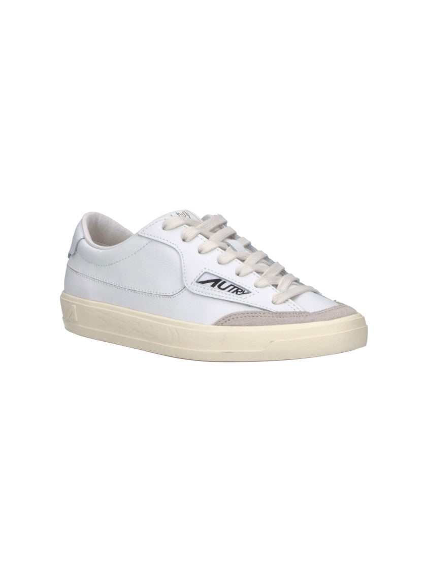 Autry White Windscape Low Leather Low-Top Sneakers