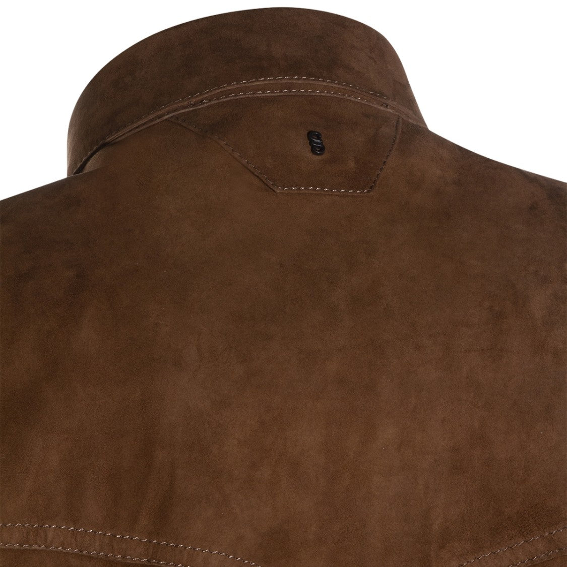 Salvatore Santoro Brown Suede Jacket With Classic Collar